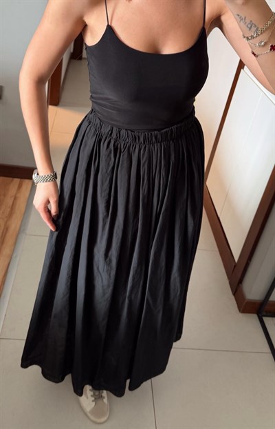 SİYAH PREMİUM ASTARLI BALON ETEK