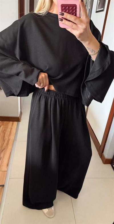 SİYAH YARASA KOL MODAL TAKIM