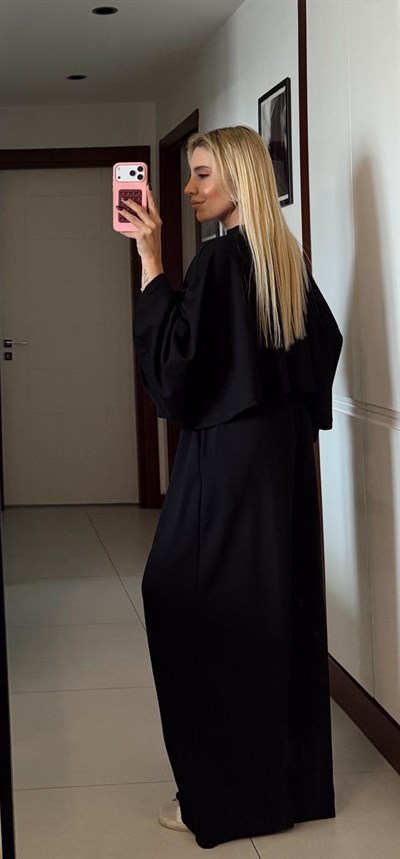 SİYAH YARASA KOL MODAL TAKIM