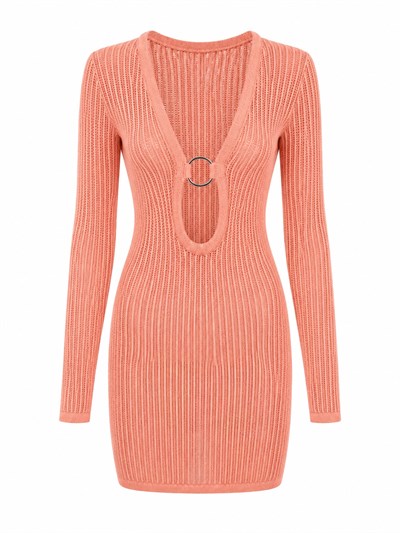 SOMON HALKA TOKALI AJURLU BEACHWEAR ELBİSE