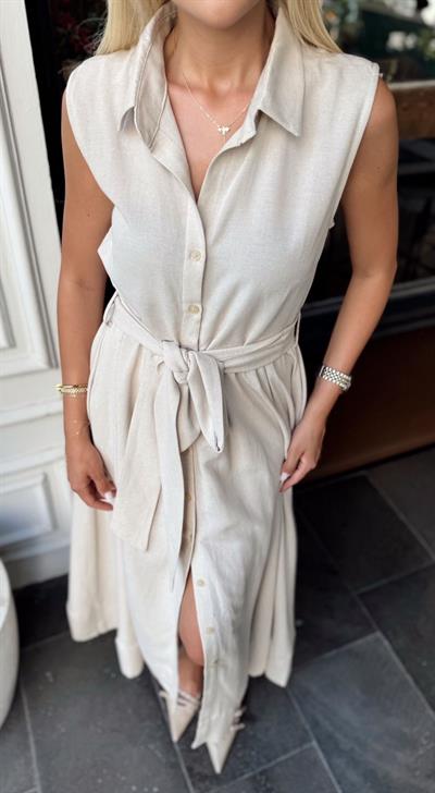 SOPHİA GÖMLEK ELBİSE BEJ