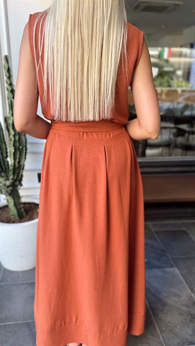 SOPHİA GÖMLEK ELBİSE KİREMİT