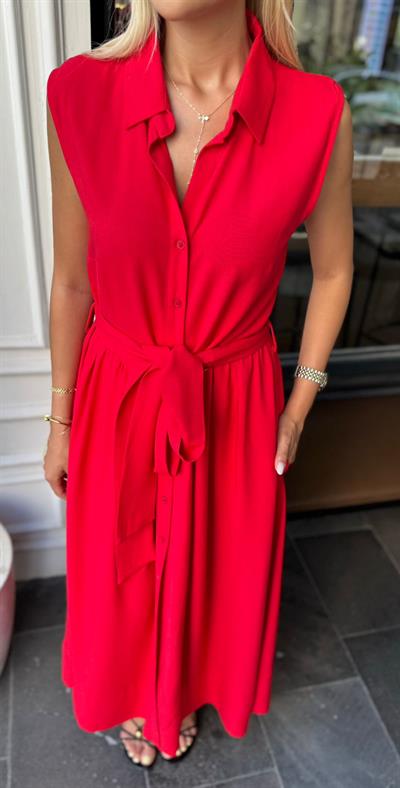 SOPHİA GÖMLEK ELBİSE KIRMIZI