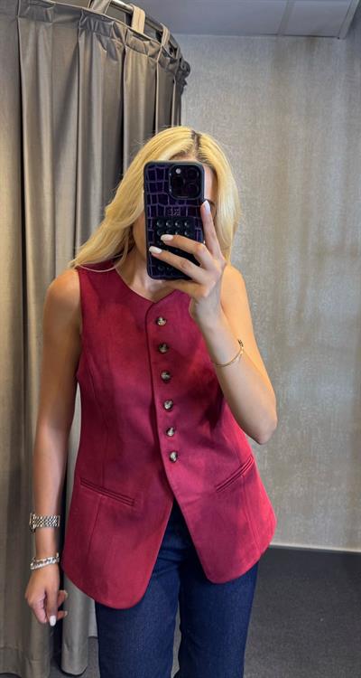 SÜET DUBLİN YELEK BORDO