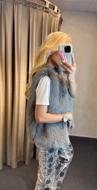 SUNİ KÜRK YELEK ANTRASİT