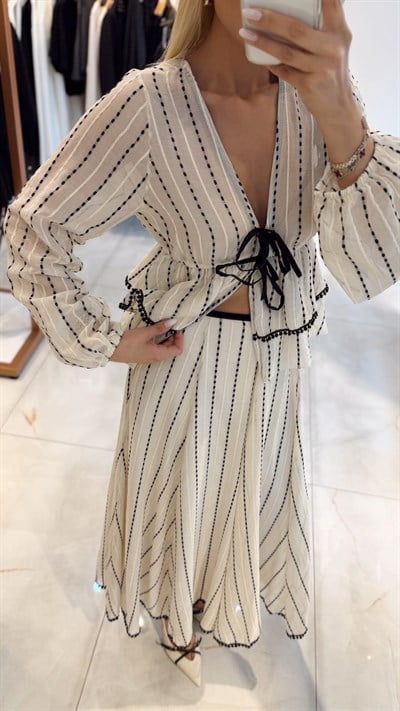 TASARIM BLUZ ASTARLI ETEK TAKIM