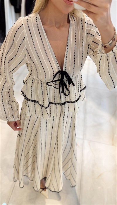 TASARIM BLUZ ASTARLI ETEK TAKIM