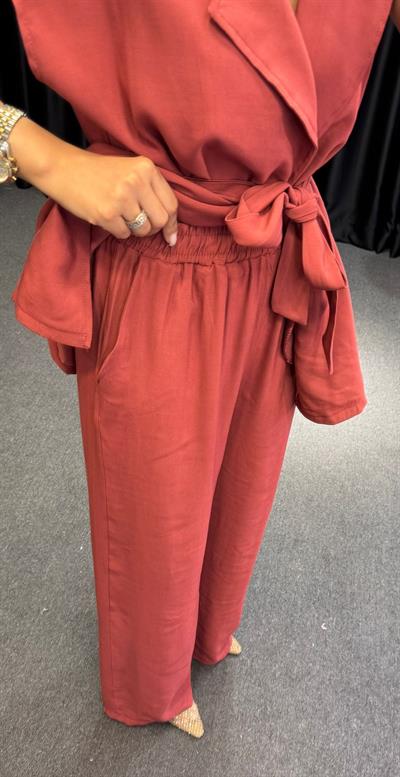 TENSEL YELEKLİ TAKIM KİREMİT