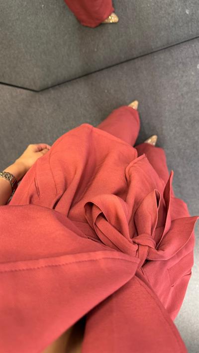 TENSEL YELEKLİ TAKIM KİREMİT