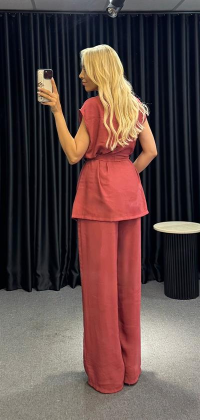 TENSEL YELEKLİ TAKIM KİREMİT