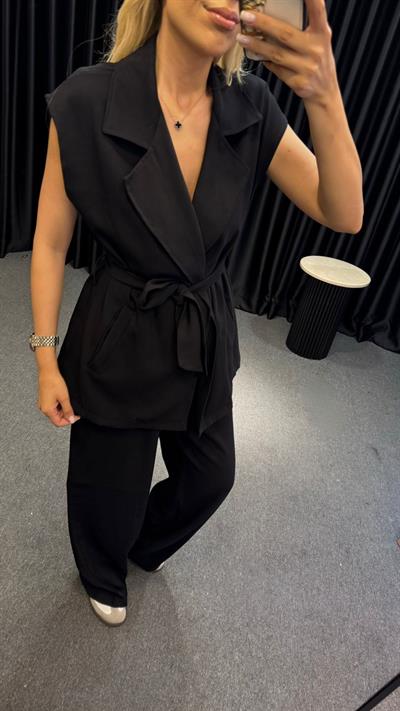 TENSEL YELEKLİ TAKIM SİYAH