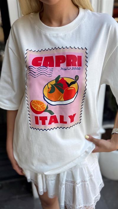TOK KUMAŞ CAPRİ İTALY BASKILI TSHİRT