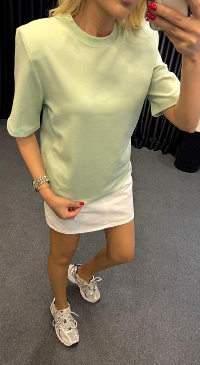 VATKALI BASİC T-SHİRT MİNT YEŞİLİ