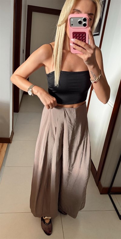 VİZON BELİ LASTİKLİ PAREO PANTOLON