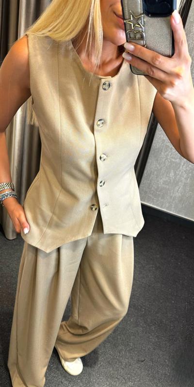 ZR MODEL BELE OTURAN YELEK CAMEL