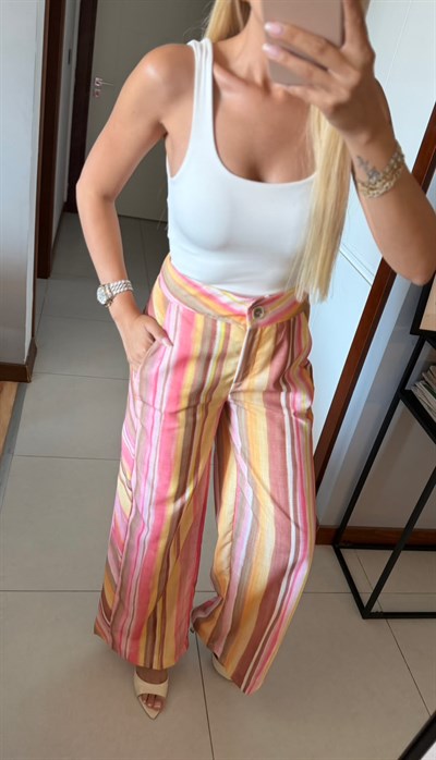 ZR MODEL BOL PAÇA ÇİZGİLİ PANTOLON