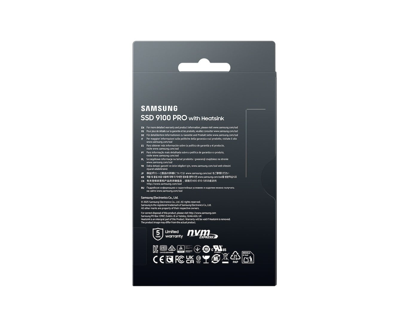 2TB SAMSUNG 9100 PRO PCIE GEN 5.0 X4 NVME 2.0 (14700/13400MB/s) HEATSINK MZ-VAP2T0CW (Resmi Distribütör Garantili)