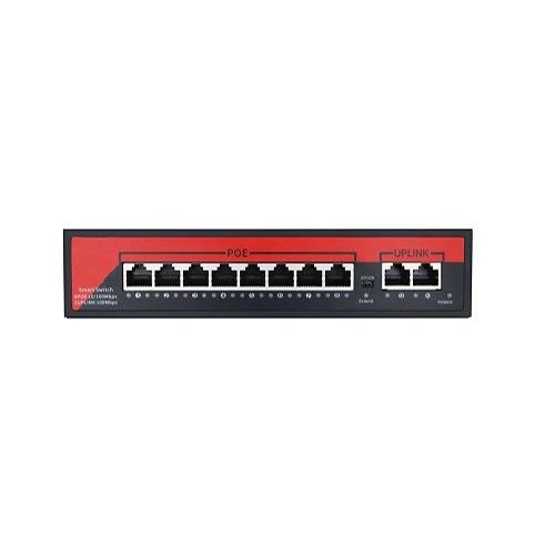 EZCOOL EZ-08PSF-FG 8PORT 8GE+2GE F.GİGABİT POE SWİTCH 120W