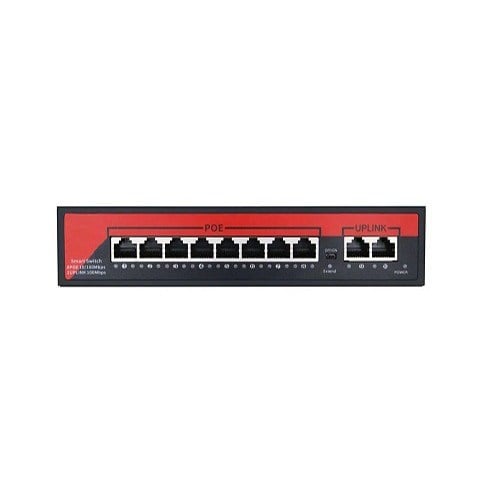 EZCOOL EZ-08PSF-FG 8PORT 8GE+2GE F.GİGABİT POE SWİTCH 120W