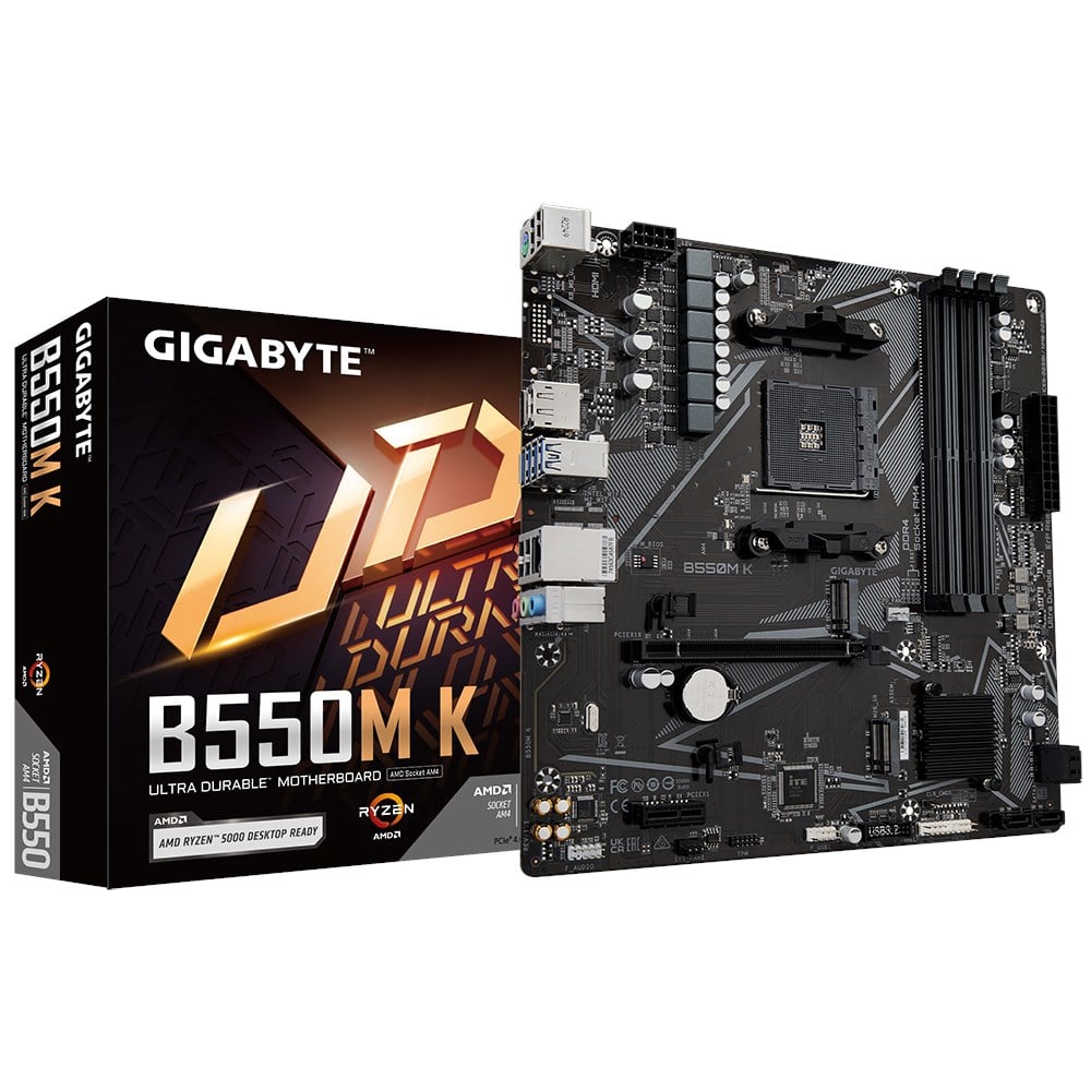 GIGABYTE B550M K DDR4 4733MHz(OC) HDMI M.2 DP mATX