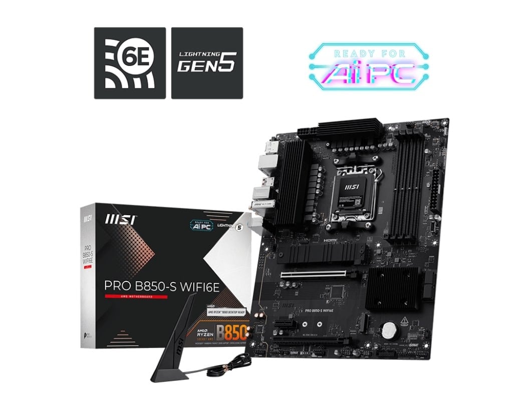 MSI PRO B850-S WIFI6E AMD B850 SOKET AM5 DDR5