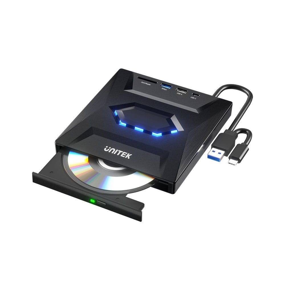 UNITEK HARİCİ DVD-RW USB TYPE-C/A 5in1 DOCK (T1037A)