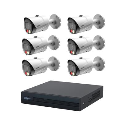Dahua 6 Kameralı Full Color İp Güvenlik Kamera Seti