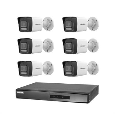 Hikvision 6 Kameralı 2 Mp Hybrid Light İp Güvenlik Kamera Seti DS-2CD1023G2-LIUF (Dahili Mikrofonlu)