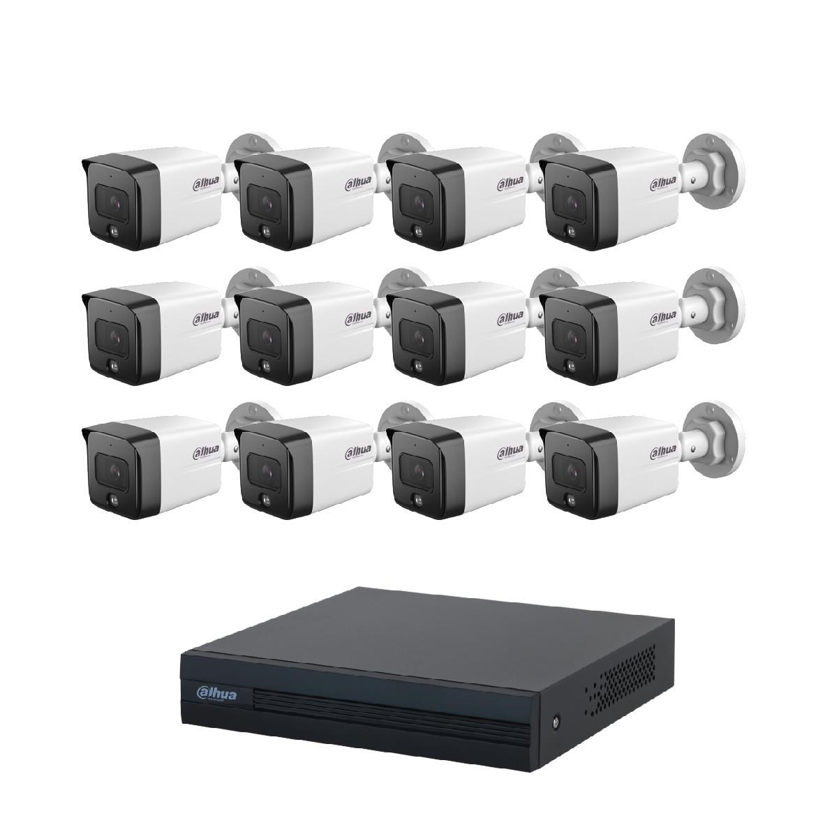 Dahua 12 Kameralı 2 Mp Sesli İp Güvenlik Kamera Seti IPC-HFW1230TC1-SA