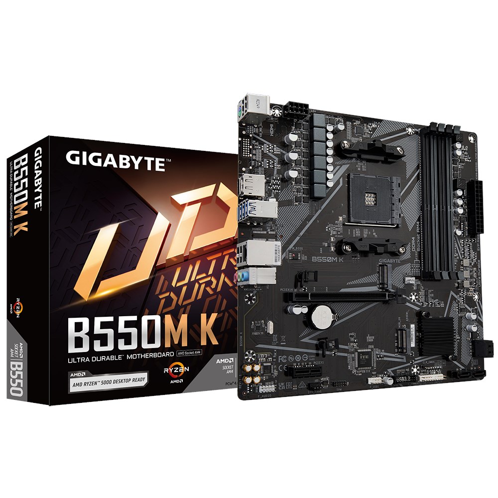 GIGABYTE B550M K DDR4 4733MHz(OC) HDMI M.2 DP mATX