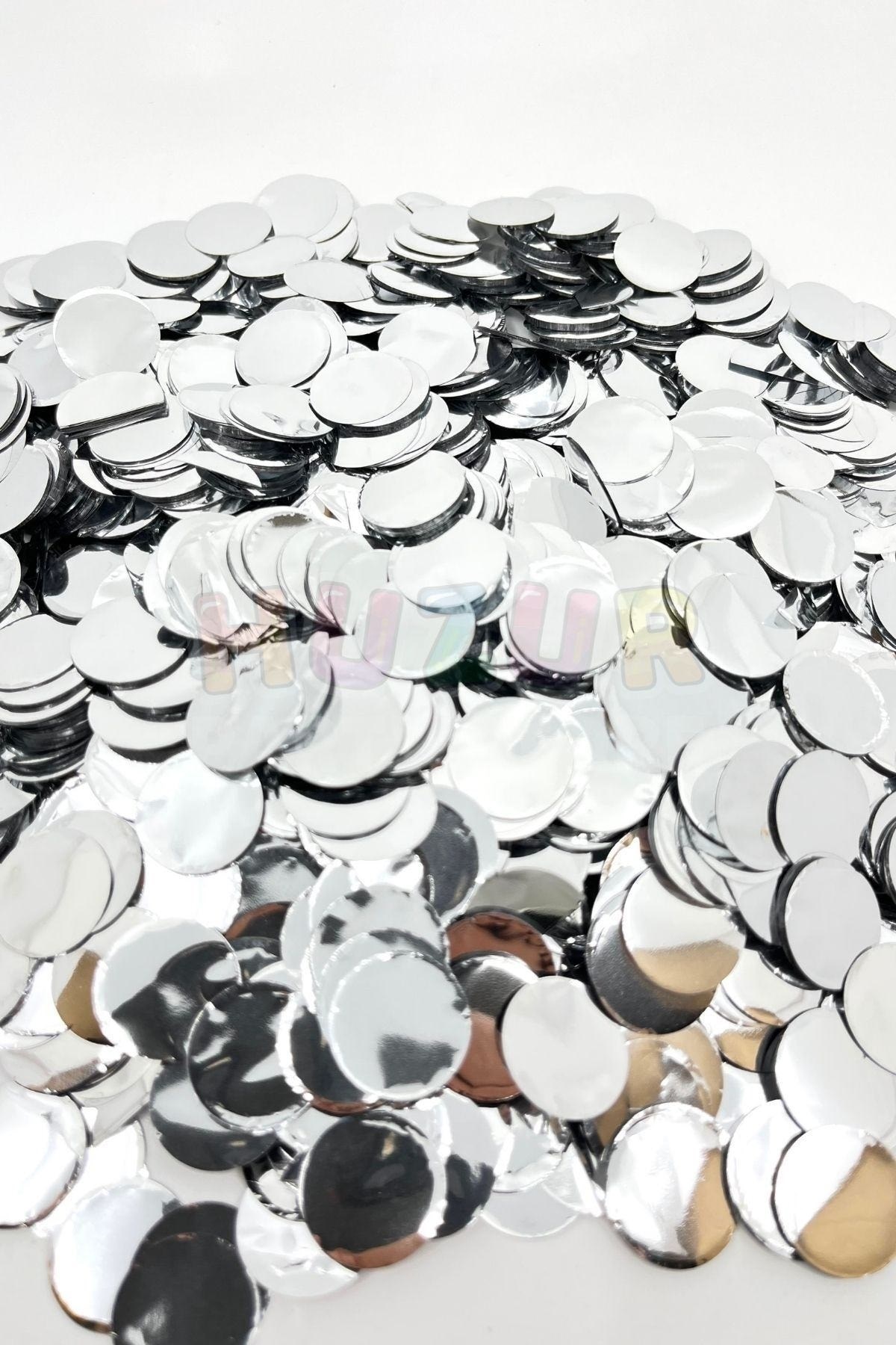 1 Paket Gümüş Balon Pulu Gri Silver Balon Içi Pul Konfetisi 10 Gram Konfetili Şeffaf Balon Pulu