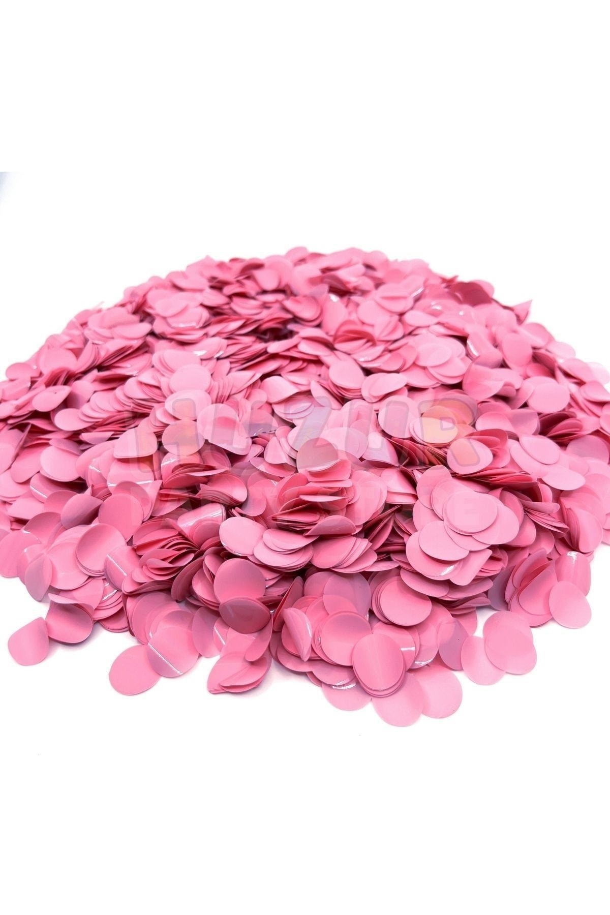 1 Paket Pembe Balon Pulu Balon Içi Pul Konfetisi 10 Gram Konfetili Balon Zinciri Şeffaf Balon Pulu