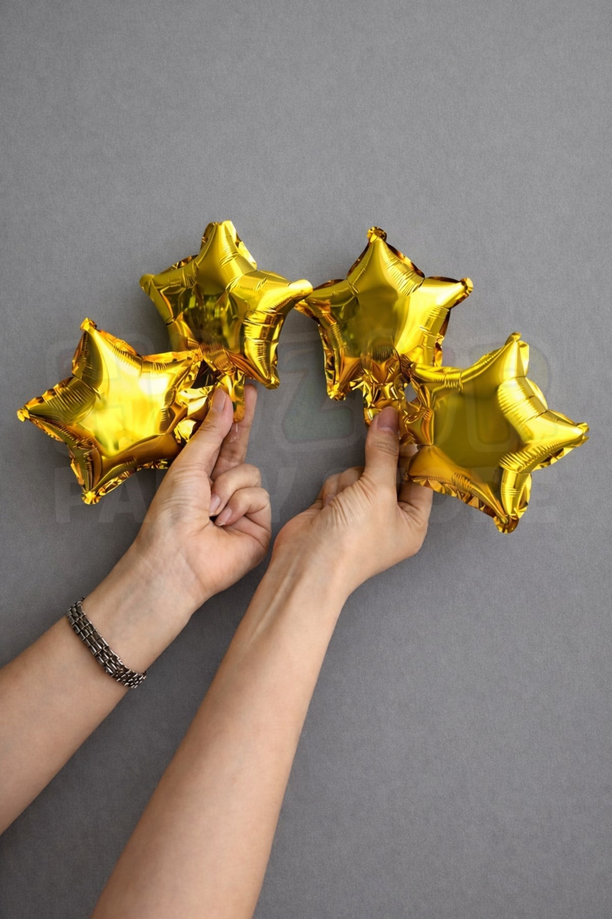 13 Cm Gold Yıldız Folyo Balon Seti 6 Adet 5″ Küçük Yıldız Doğum Günü Parti Ramazan Özel Gün Süsleri