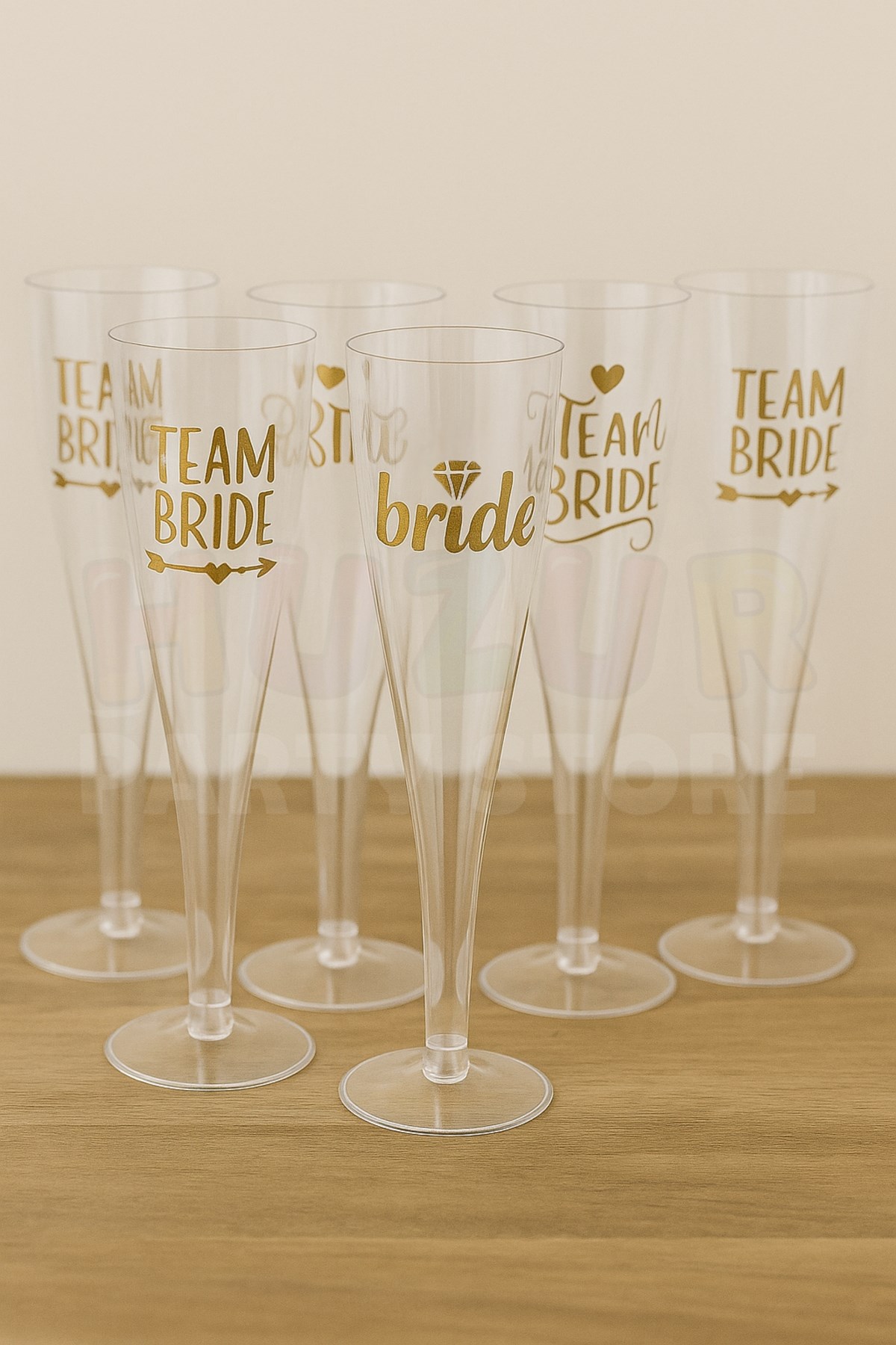 Bride To Be Partisi Kadeh Şampanya Bardağı 6lı Bekarlığa Veda Partisi Mika Sert Bardak Dövmeli