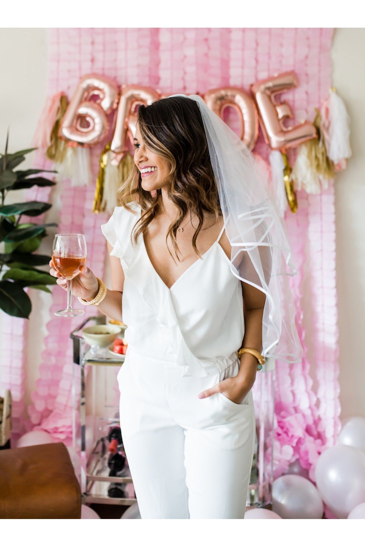 Bride Yazılı Folyo Balon Konsept Rose Gold Renkli Bekarlığa Veda Partisi Temalı Her Harf 40 Cm
