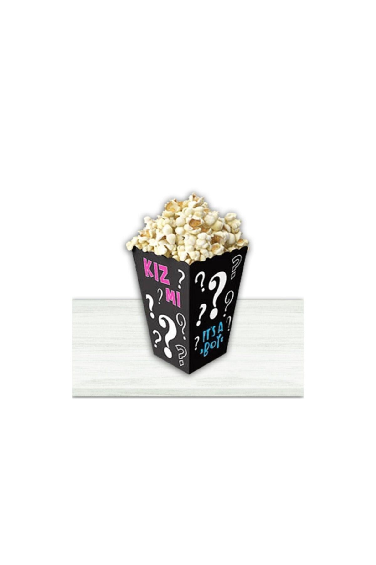 Cinsiyet Belirleme Partisi Mısır Kutusu 8li Kız Mı Erkek Mi Karton Cips Kutusu 8 Adet Pop Corn
