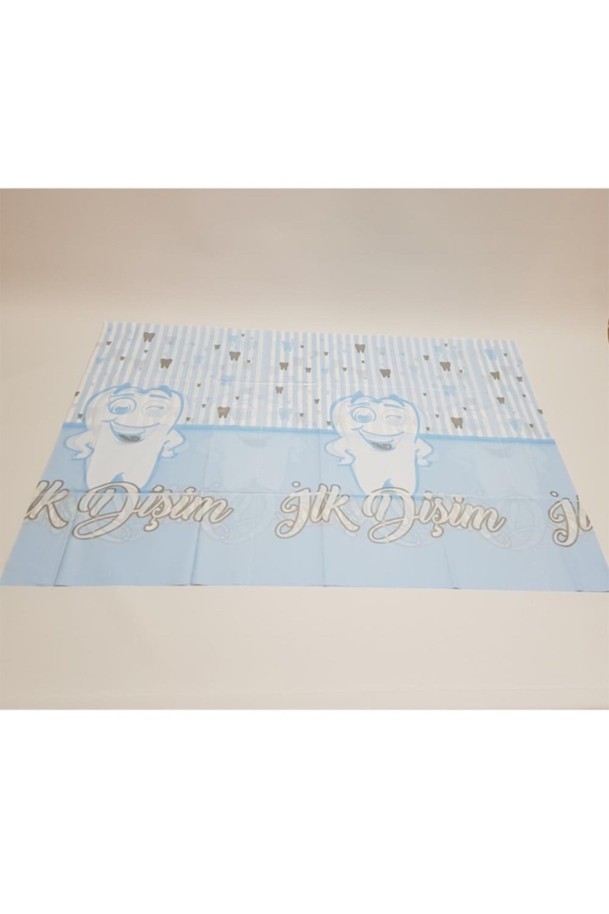 Diş Buğdayı Temalı Mavi İlk Dişim Konsepti Dişim Çıktı 120x180 cm Lisanslı Plastik Masa Örtüsü
