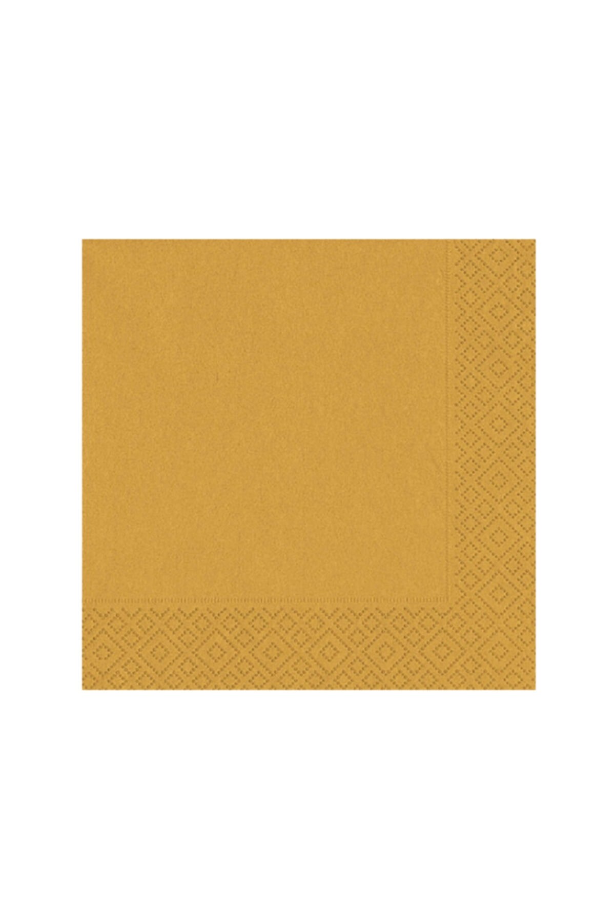 Düz Gold Renkli Sunumluk Peçete 16 Adet Altın Sarısı Gümüş Doğum Günü Parti Konsepti 16x16 Cm