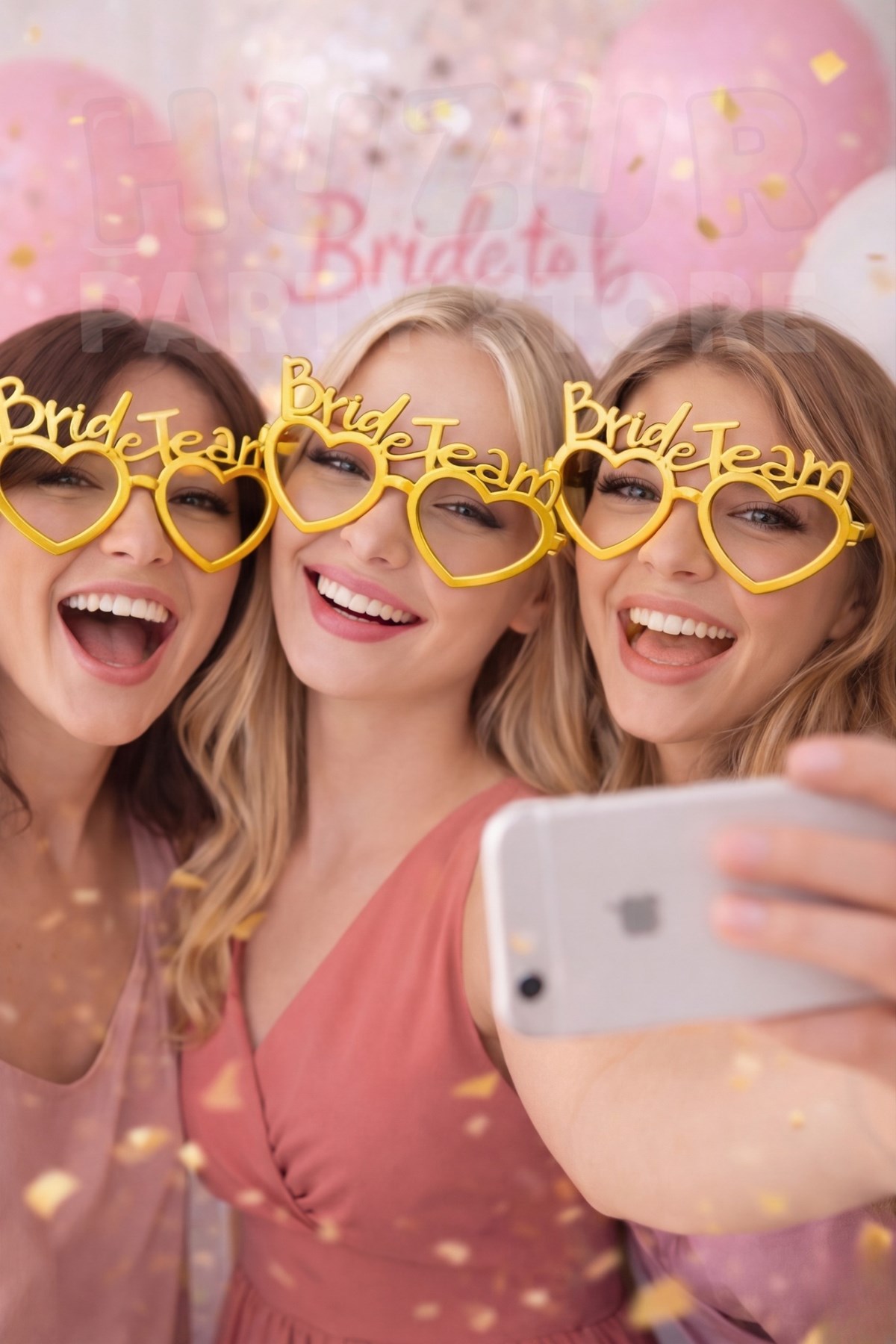 Gold Bride Team Gözlük Nedime Gözlüğü Bride To Be Malzemeleri Bekarlığa Veda Partisi Aksesuarı Mika