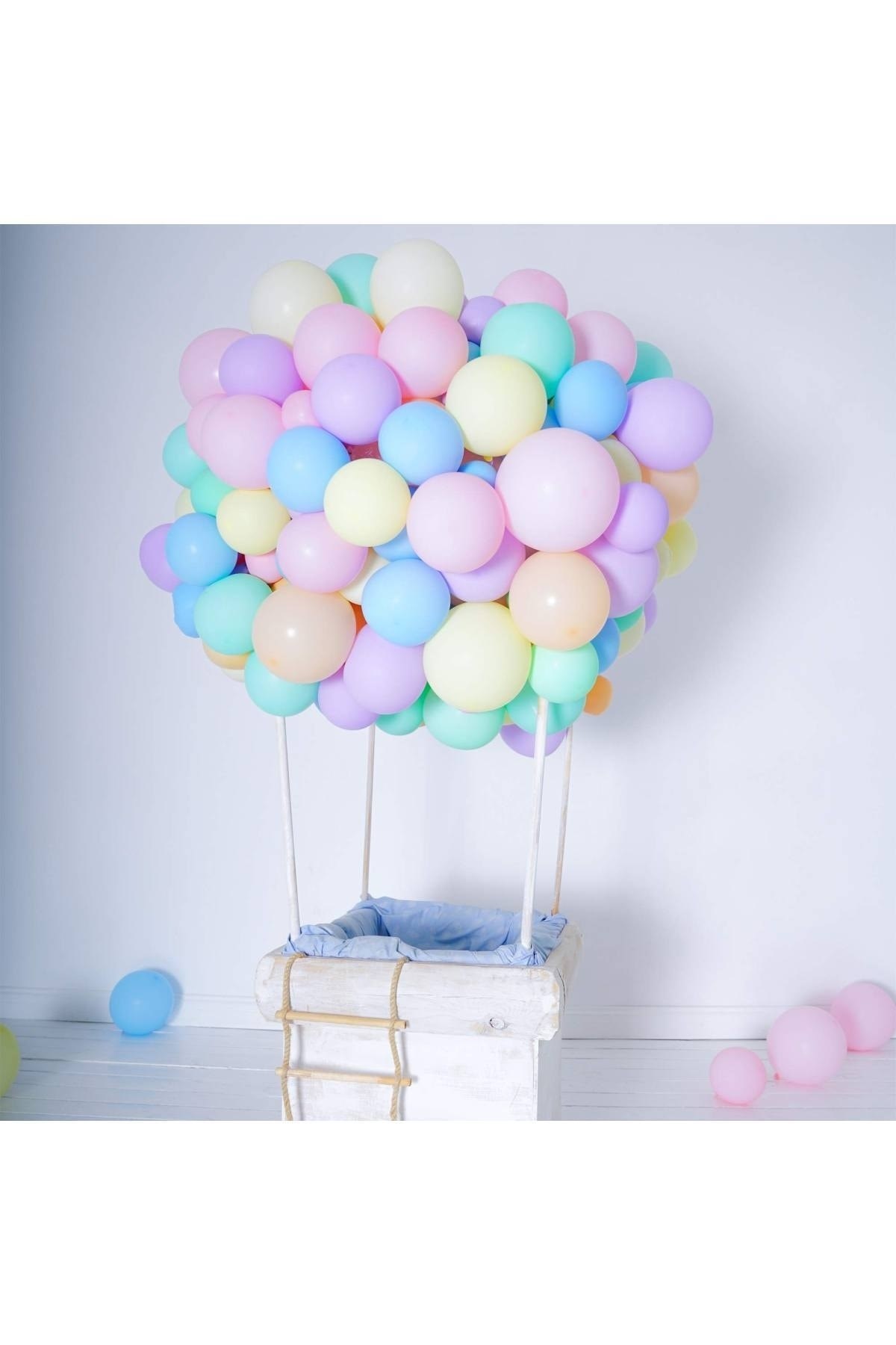 Karışık Makaron Balon 50 Adet 30 Cm Pastel Somon Yeşil Sarı Pembe Mor Mavi Doğum Günü Parti Konsepti
