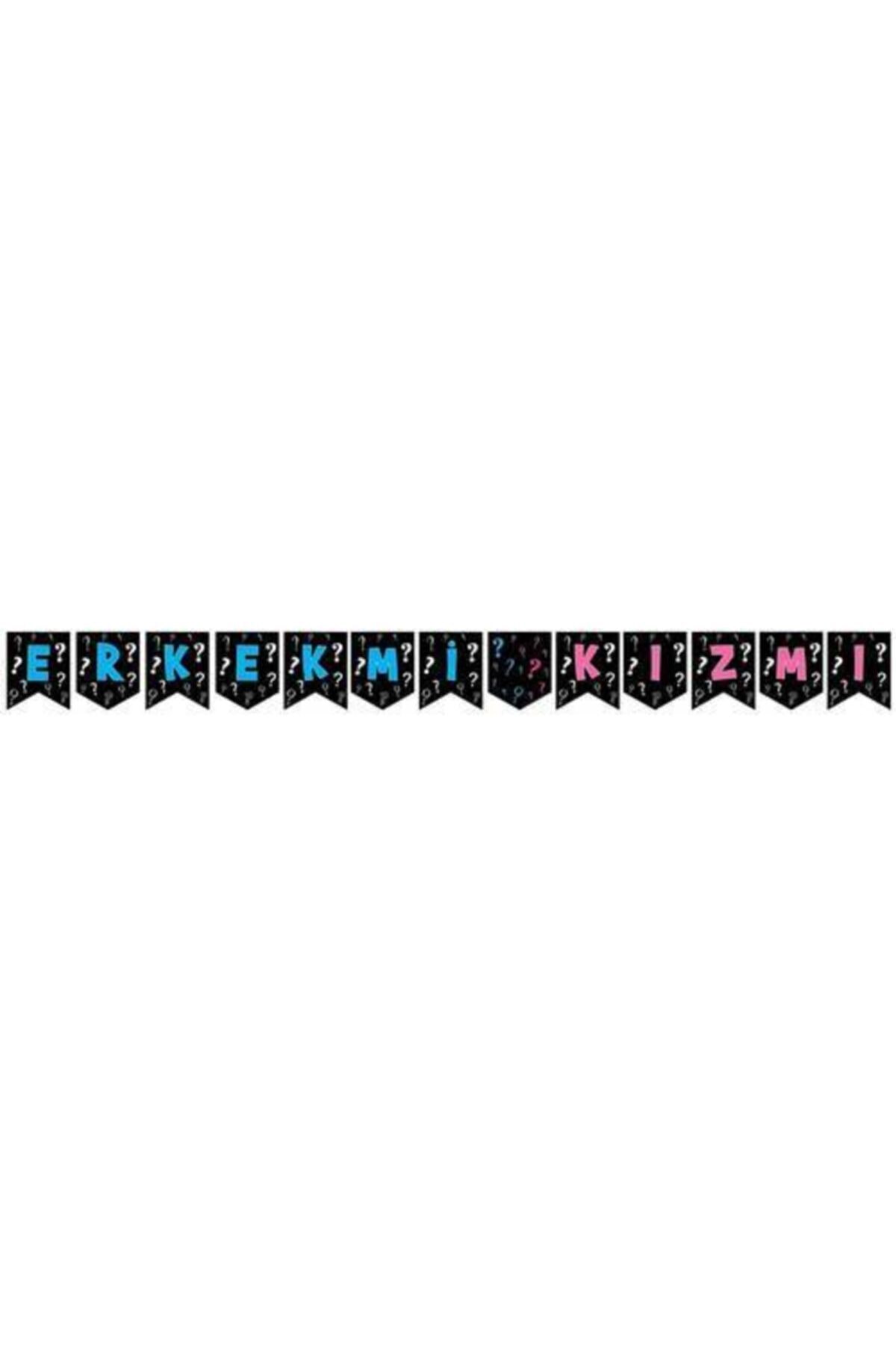 Kız Mı Erkek Mi Yazısı Cinsiyet Öğrenme Partisi Boy Or Girl Gender Reveal 2 mt Yazı Flama Banner
