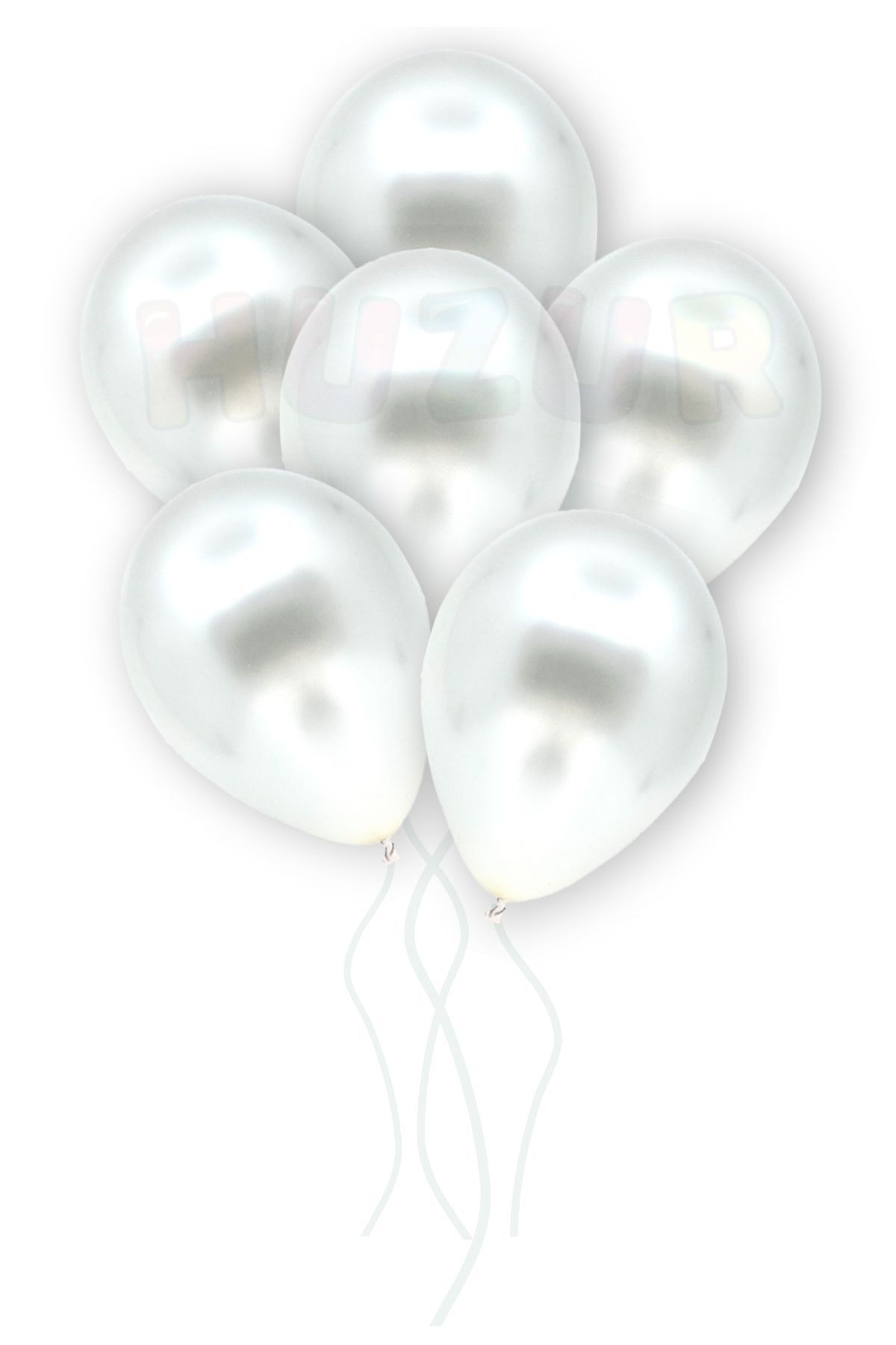 Küçük Mini Boy Beyaz Renkli Metalik Balon 50 Adet 6 Inç 15 Cm Parti Konsept Düğün Doğum Günü Balonu