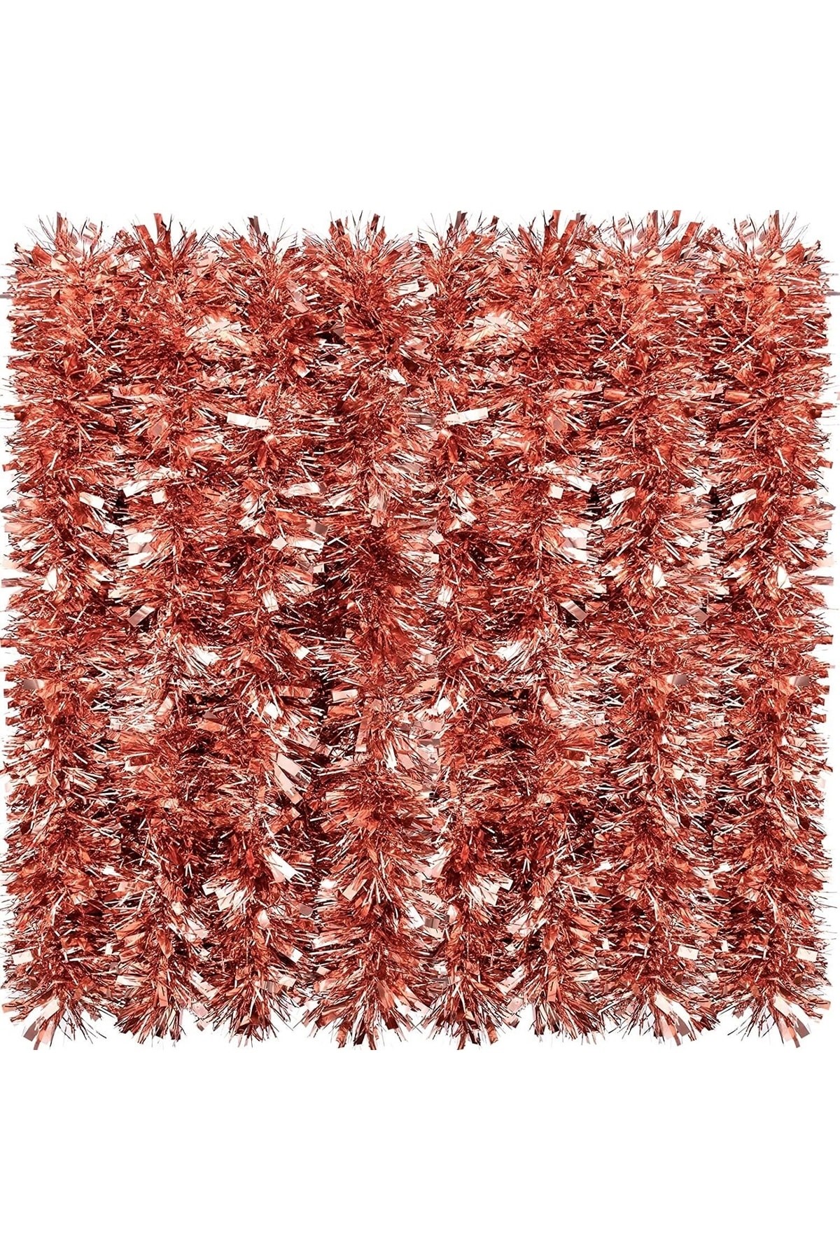 Rose Gold Yılbaşı Garland Doğum Günü Simi Çam Ağacı Süsü Bakır Renk 200x7 Cm Boyuna Asılan Sim