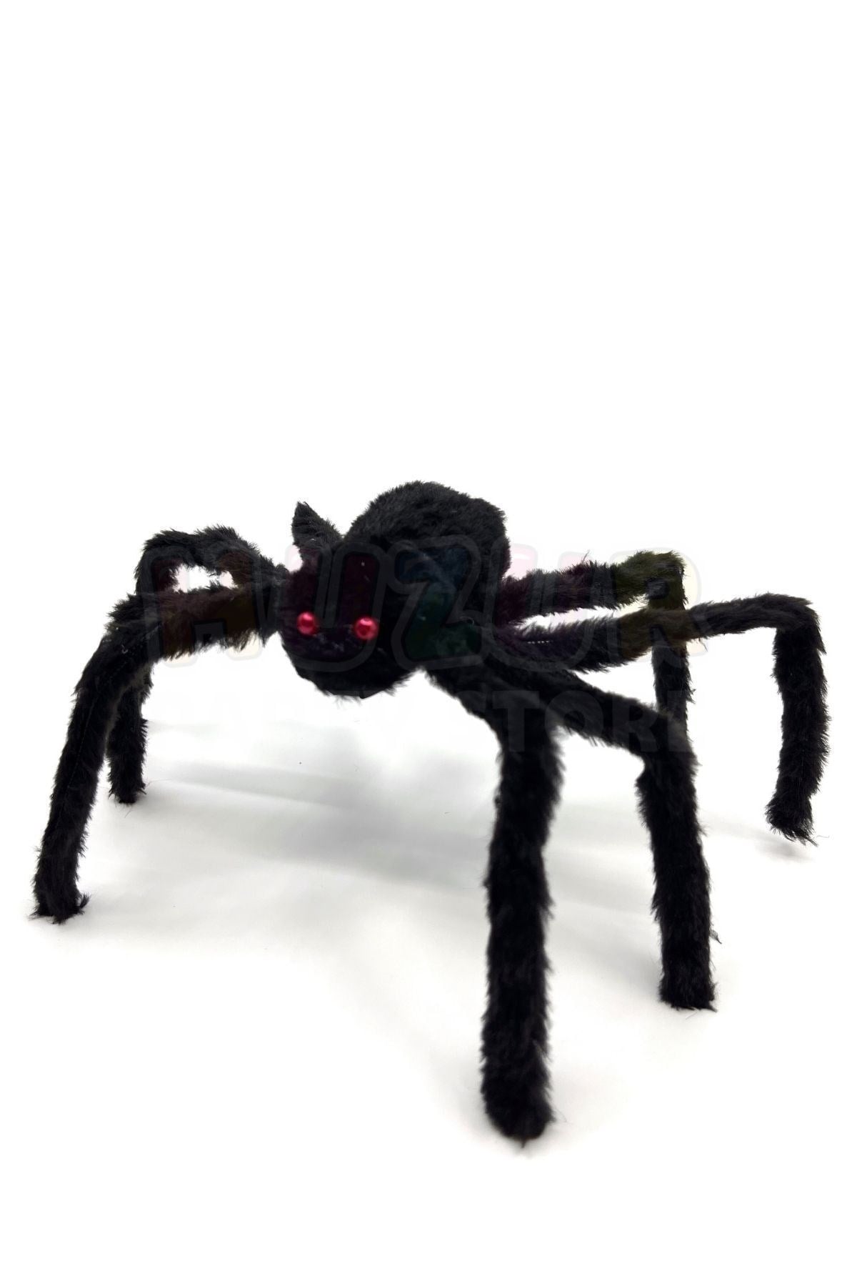 Siyah Renk Kırmızı Gözlü Örümcek Halloween Cadılar Bayramı Bacakları Tamamen Açıldığında 30 Cm