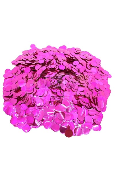 1 Paket Fuşya Balon Pulu Koyu Pembe Balon Içi Pul Konfetisi 10 Gram Konfetili Şeffaf Balon Pulu