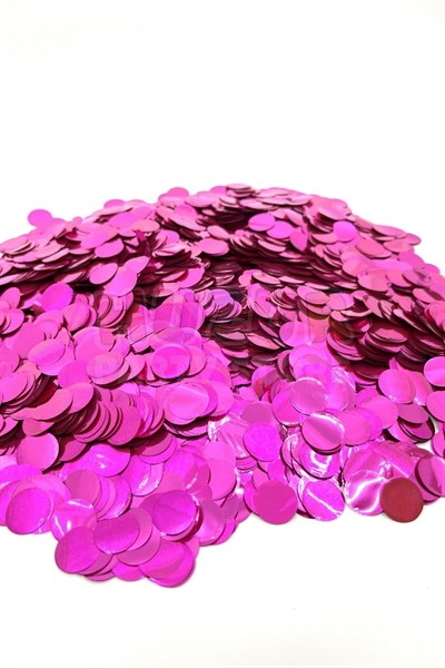 1 Paket Fuşya Balon Pulu Koyu Pembe Balon Içi Pul Konfetisi 10 Gram Konfetili Şeffaf Balon Pulu