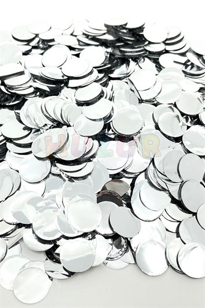 1 Paket Gümüş Balon Pulu Gri Silver Balon Içi Pul Konfetisi 10 Gram Konfetili Şeffaf Balon Pulu