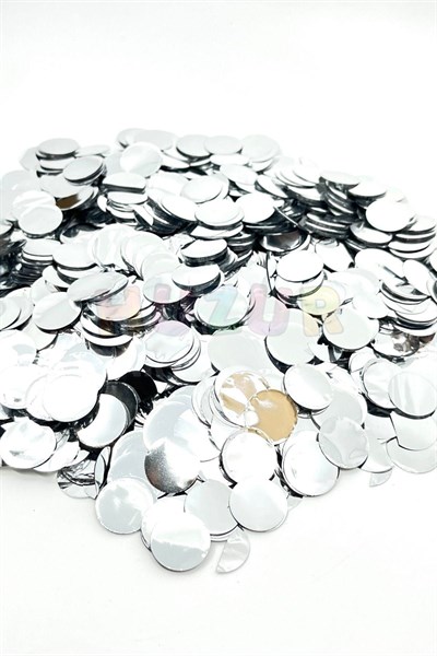 1 Paket Gümüş Balon Pulu Gri Silver Balon Içi Pul Konfetisi 10 Gram Konfetili Şeffaf Balon Pulu