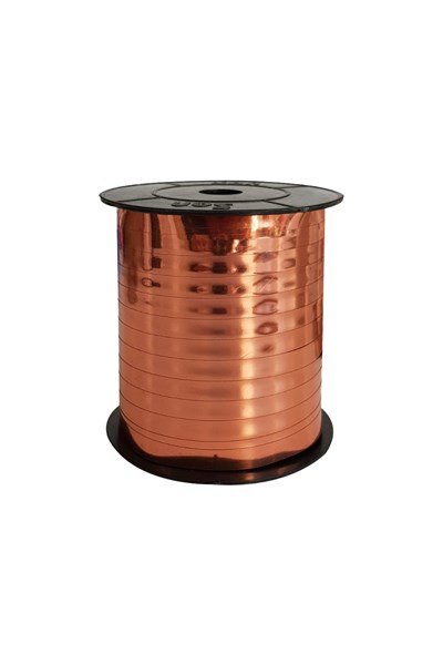 200 Metre Parlak Rose Gold Renkli Metalik Şerit Bakır Rafya 8 Mm Balon Ipi Plastik Balon Süsleme