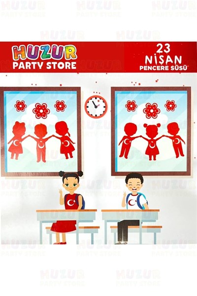 23 Nisan Süsleme Seti Sınıf Okul Süslemesi 44 Parça Milli Bayram Süs Çocuk Bayramı Gösteri Süsü